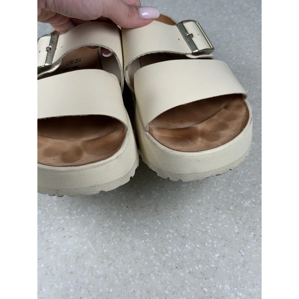 Birkenstock Papillio Almina Women's Sandal Sz 9 Narrow Leather Platform Slip On
